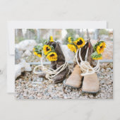 カントリーサンフラワー結婚式招待状 招待状 (正面)