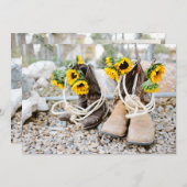 カントリーサンフラワー結婚式招待状 招待状 (正面/裏面)