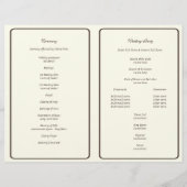 カントリーサンフラワー結婚式 プログラム (裏面)