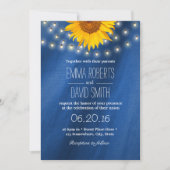 カントリーサンフラワー&ストリングラ結婚イト 招待状 (正面)