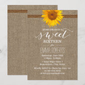 カントリーサンフラワー&ツインバーラップSweet sixteen 招待状 (正面/裏面)