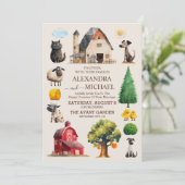 カントリーシエレガントックトレンディーファ結婚ームズ 招待状 (スタンド正面)