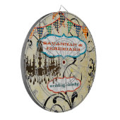 カントリーシックなアクアバンティングヴィンテージシャンデリアダーツ ダーツボード (正面左)