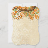 カントリーシックなサンゴさくらんぼブロッサムウェディングの誘い 招待状 (裏面)