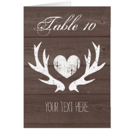 カントリーシックな鹿の角結婚のテーブル座席表