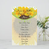 カントリーシックひまわりウェディングレセプションメニュー (スタンド正面)