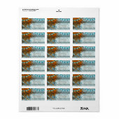 カントリーシックアクアバンティングヴィンテージコーラルハートツリー ラベル (フルシート)