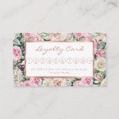 カントリーシックエレガントゲーブルグリーンピンクアイボリーフローラ ロイヤリティカード (正面)
