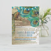 カントリーシックバンティンピーコックヴィンテージオールドウッド 招待状 (スタンド正面)