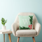 カントリーシックピンクランヌカルスフローラファミリーイニシャル クッション (椅子)