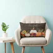 カントリーシックファーム秋カンプキンズブルゴーニュフローラ ランバークッション (椅子)