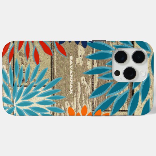 カントリーシックフローラあなたの名前または引用文 Case-Mate iPhoneケース (裏面 (横))