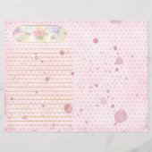 カントリーシックフローラ水玉模様ジャンクジャーナルページ (裏面)