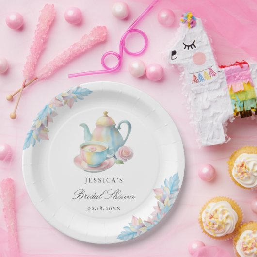 カントリーシックブライダルティーパーティーブライダルシャワー ペーパープレート (パーティー)