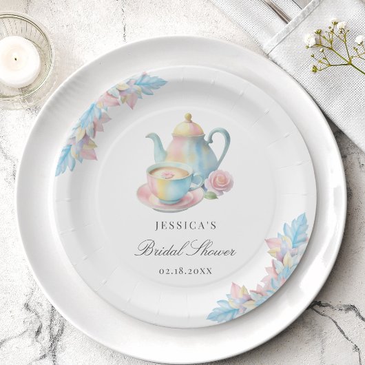 カントリーシックブライダルティーパーティーブライダルシャワー ペーパープレート