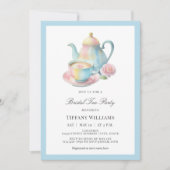 カントリーシックブライダルティーパーティーブライダルシャワー 招待状 (正面)