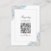 カントリーシックボタニカルブライダルシャワーレジストリ エンクロージャーカード (正面)