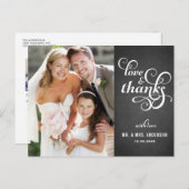 カントリーシック結婚スクリプトの感謝ポストカード ポストカード (正面/裏面)