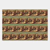 カントリーシンガーカウボーイハットオーストラリア羊飼い犬 ラッピングペーパーシート (正面2)