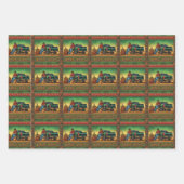 カントリーシンガーカウボーイハットオーストラリア羊飼い犬 ラッピングペーパーシート (正面)