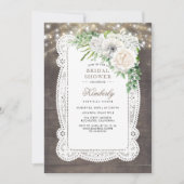 カントリーシ素朴ックフローラブライダルシャワー 招待状 (正面)