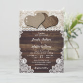 カントリーシ素朴ック結婚式招待状 招待状 (スタンド正面)