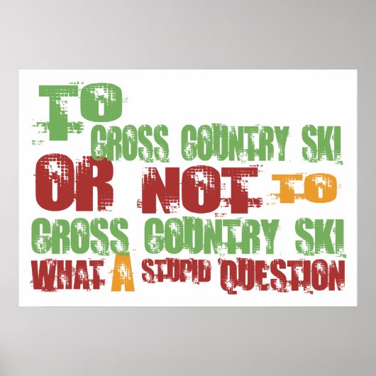 カントリースキーを横断する ポスター (正面)