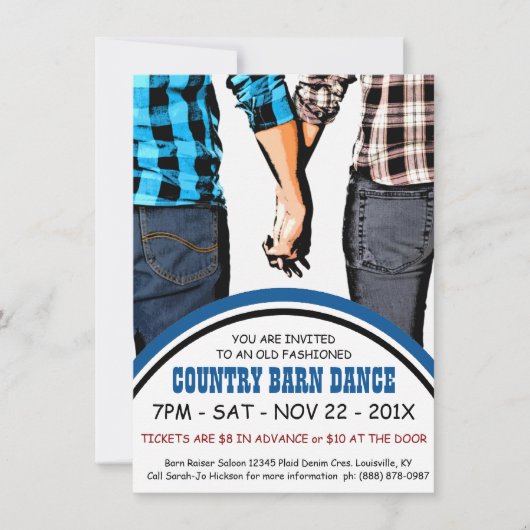 カントリースクエアダンス広告 招待状 (正面)