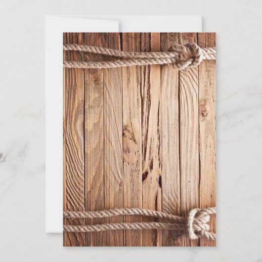 カントリースタイルのウエディング 招待状 (裏面)