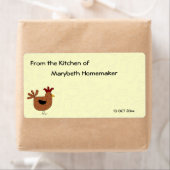 カントリースタイルチキンデザイン自家製フード ラベル (インサイチュ)