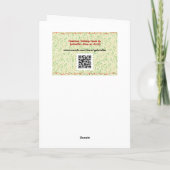 カントリースタイルノスタルジッククリスマスツリーアートカード カード (裏面)