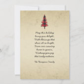 カントリースタイルバッファロープレイドクリスマスツリー シーズンカード (裏面)