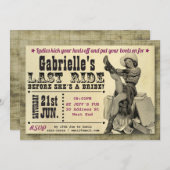 カントリースタイルヘンズパーティの招待状 招待状 (正面/裏面)