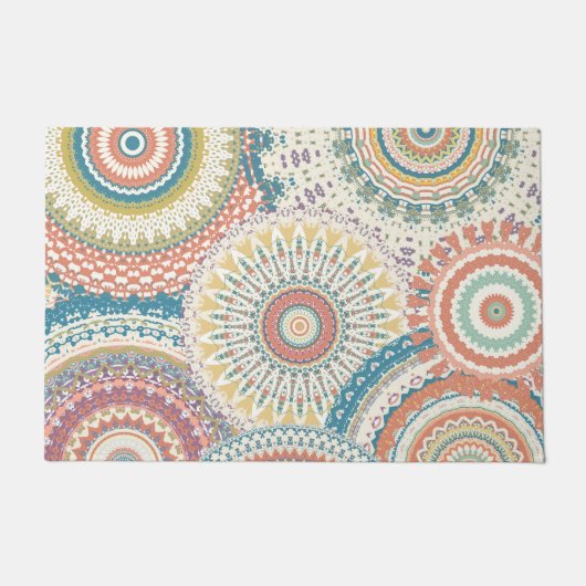 カントリースタイルマンダラス ドアマット (正面)