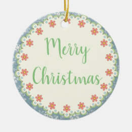 カントリースタイルメリークリスマスツリー/ギフトオーナメント セラミックオーナメント