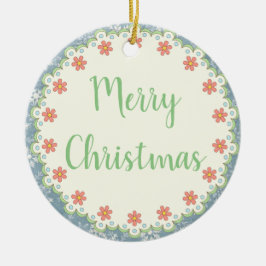カントリースタイルメリークリスマスツリー/ギフトオーナメント セラミックオーナメント