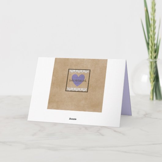 カントリースタイルレイシーマザーズデイカード付き/ハート シーズンカード (裏面)