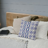 カントリースタイル枕クリームとブルー クッション