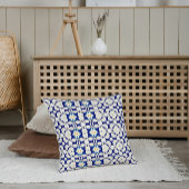 カントリースタイル枕クリームとブルー クッション