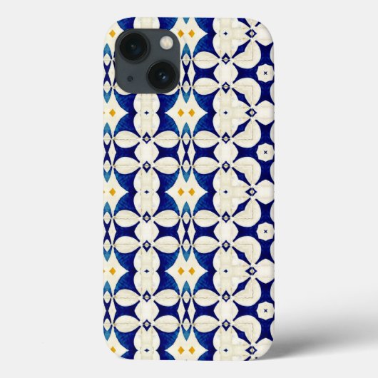 カントリースタイル枕クリームとブルー Case-Mate iPhoneケース (裏面)
