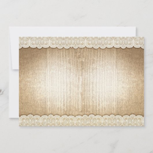 カントリースタイル素朴な木周年記念招待状 招待状 (裏面)