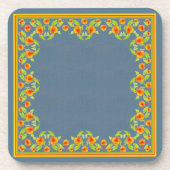 カントリースタイル縁どマリーゴルズセット コースター (正面)