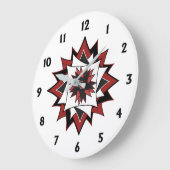 カントリースターホワイト ラージ壁時計 (傾斜)