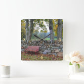 カントリーストーンの壁時計 スクエア壁時計 (ホーム)