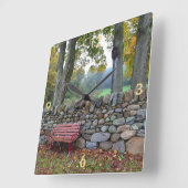 カントリーストーンの壁時計 スクエア壁時計 (傾斜)