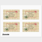 カントリースノーフレークカスタムステッカー 長方形シール (シート)