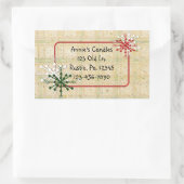 カントリースノーフレークカスタムステッカー 長方形シール (バッグ)