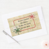 カントリースノーフレークカスタムステッカー 長方形シール (封筒)