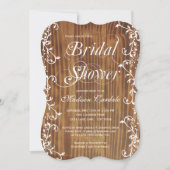 カントリースワールズウッ素朴ドブライダルシャワー招待状 招待状 (正面)