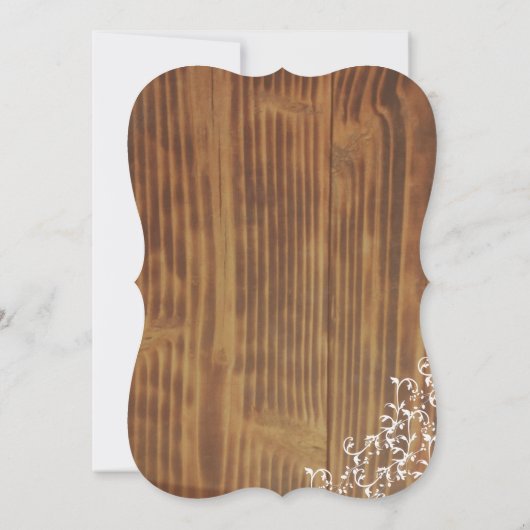 カントリースワールズウッ素朴ドブライダルシャワー招待状 招待状 (裏面)